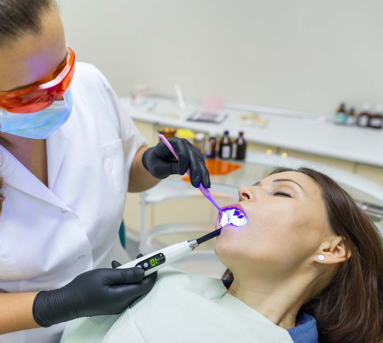 Woman sedated while getting a dental procedure